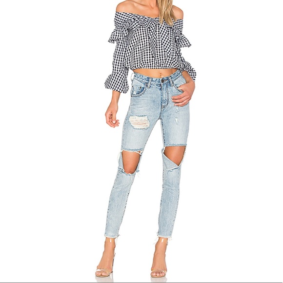 One Teaspoon Denim - One Teasopoon High Waist Freebirds Distressed Jean